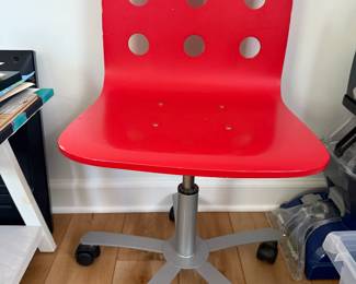 Red office chair