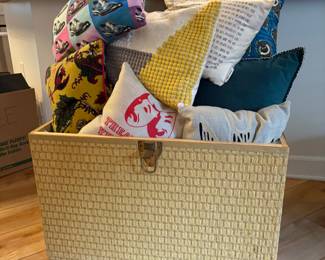 Lots of throw pillows, Halloween and Christmas/Winter throw pillows are all like new!
