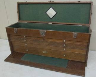 Oak 6 Drawer Machinist Chest - H. Gerstner & Sons