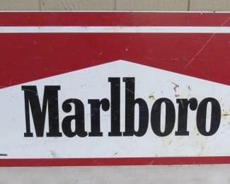 Heavy Metal Double Sided Marlboro Sign