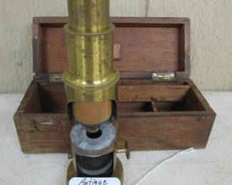Antique English Field Microscope