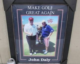 Trump & John Daly Autographed Photo - Beckett Certified