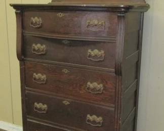 Oak Chest w/Mirror
