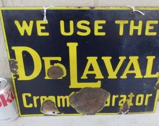 1930's Porcelain De Laval Sign