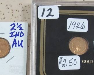 1926 & 1927 Gold $2.50 Indian Head Coins