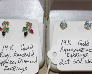 14K Gold Earrings 