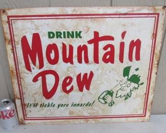 Metal Mountain Dew Sign