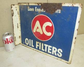 1958 AC Oil Filters Flange Sign