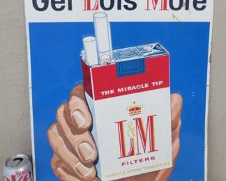 1961 Metal L & M Cigarettes Sign