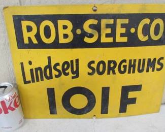 Old Masonite Sorghum Sign