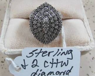 Sterling & 2 cttw Diamond Ring