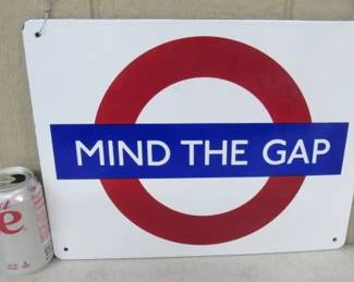 Porcelain Mind The Gap Sign