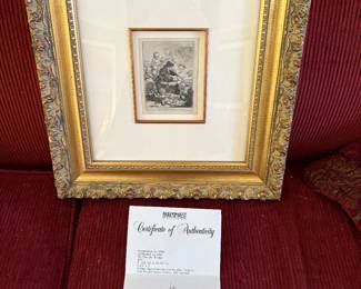 Rembrandt van Rijn,  The Pancake Woman, Etching signed and dated in the plate