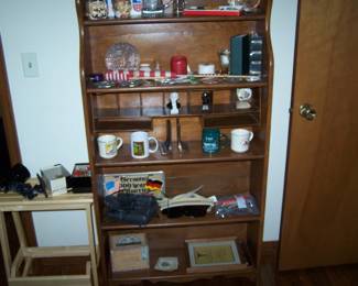OAK BOOKSHELF & SMALLS