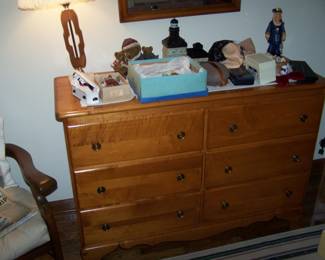 MAPLE DRESSER & MISC.