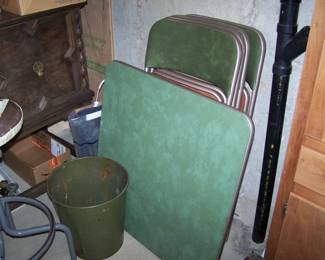 CARD TABLE & CHAIRS SET--THERE'S ALSO A RED SET
