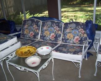 PATIO SOFA & SIDE TABLES