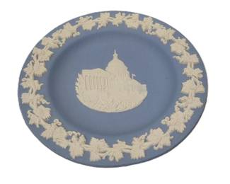 WEDGWOOD JASPERWARE LIGHT BLUE US CAPITOL TRINKET DISH