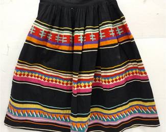 SEMINNOLE NATIVE AMERICAN PATCHWORK SKIRT