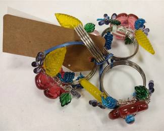 ART GLASS NAPKIN RINGS
