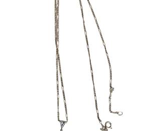 18K Gold Pendant with a Sterling Silver Chain