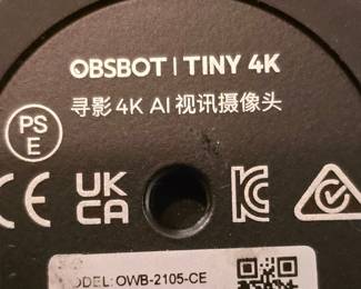 OBSBOT Tiny 4K AI Webcam