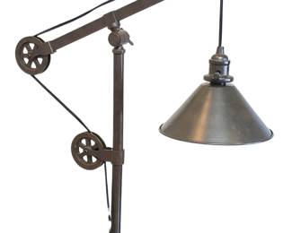 Industrial Pulley Table Lamp