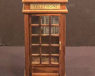 Vintage Telephone Booth Music Box