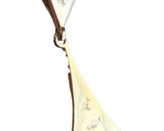 18K Gold Pendant with a Sterling Silver Chain