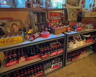 Assortment of Vintage Coca Cola Bottles, Coca Cola Collectibles