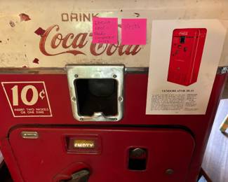 1950s Vendorlator 3D-33 Coca Cola Vending Machine