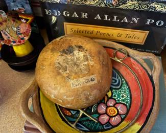 Mexican Folk Art Beaded Gourd Bowl