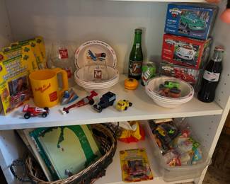 1980s Burger King Mug, 1995 Kelloggs Cereal Bowls, 1996 The Chevron Cars - Sam Sedan, Tony Turbo and Wendy Wagon