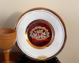 24K Gold Korea Decorative Plate