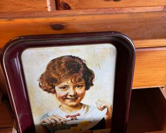 1975 Norman Rockwell The Butter Girl Collector's Tray