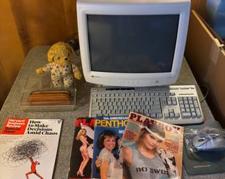 Gateway Computer Monitor, Playboy Magazines, Penthouse Magazines