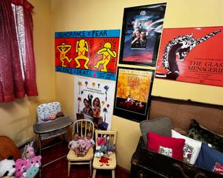 1989 Poster "Ignorance = Fear / Silence = Death" by Keith Haring, 1980 "Meet the Hollowheads" Movie Poster, 1986 "Top Gun" Movie Poster, Dead Poets Society Movie Poster, 1983 "The Glass Menagerie Play by Tennessee Williams" Poster