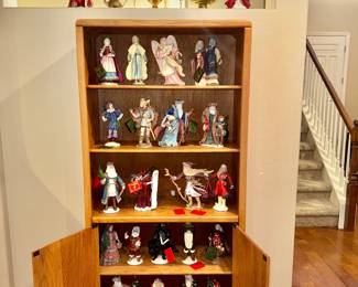Large collection of designer Santa clauses