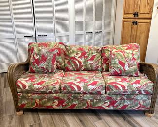 Rattan sleeper sofa