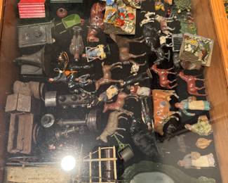 Vintage iron farm toy set- very rare