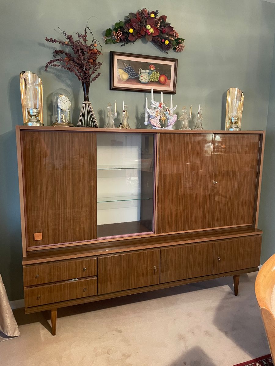 amazing authentic mid century buffet  tons of storage  and so fine looking !!!