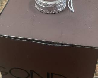 designer sterling 3 ring stack set in box 