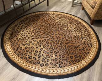 Safavieh 64” round animal print rug