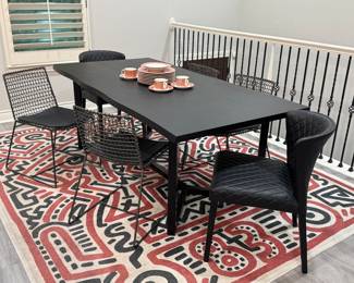 Crate & Barrel Live Edge Style Dining Table 39 x80