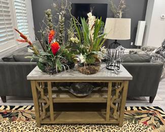 Sofa/ Console Table w/ Stone Top 48 long 18 wide 30 tall 