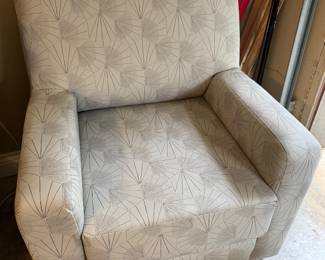 Gray Hexagon Pattern Accent Chair