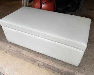 Cream Storage Ottoman