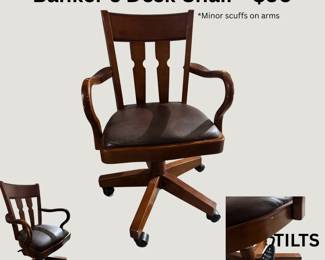 Bankers Desk Chair $50