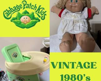 VINTAGE 1980s Cabbage Patch Doll and Walker