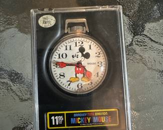 Vintage Mickey Mouse pocket watch...in original case.